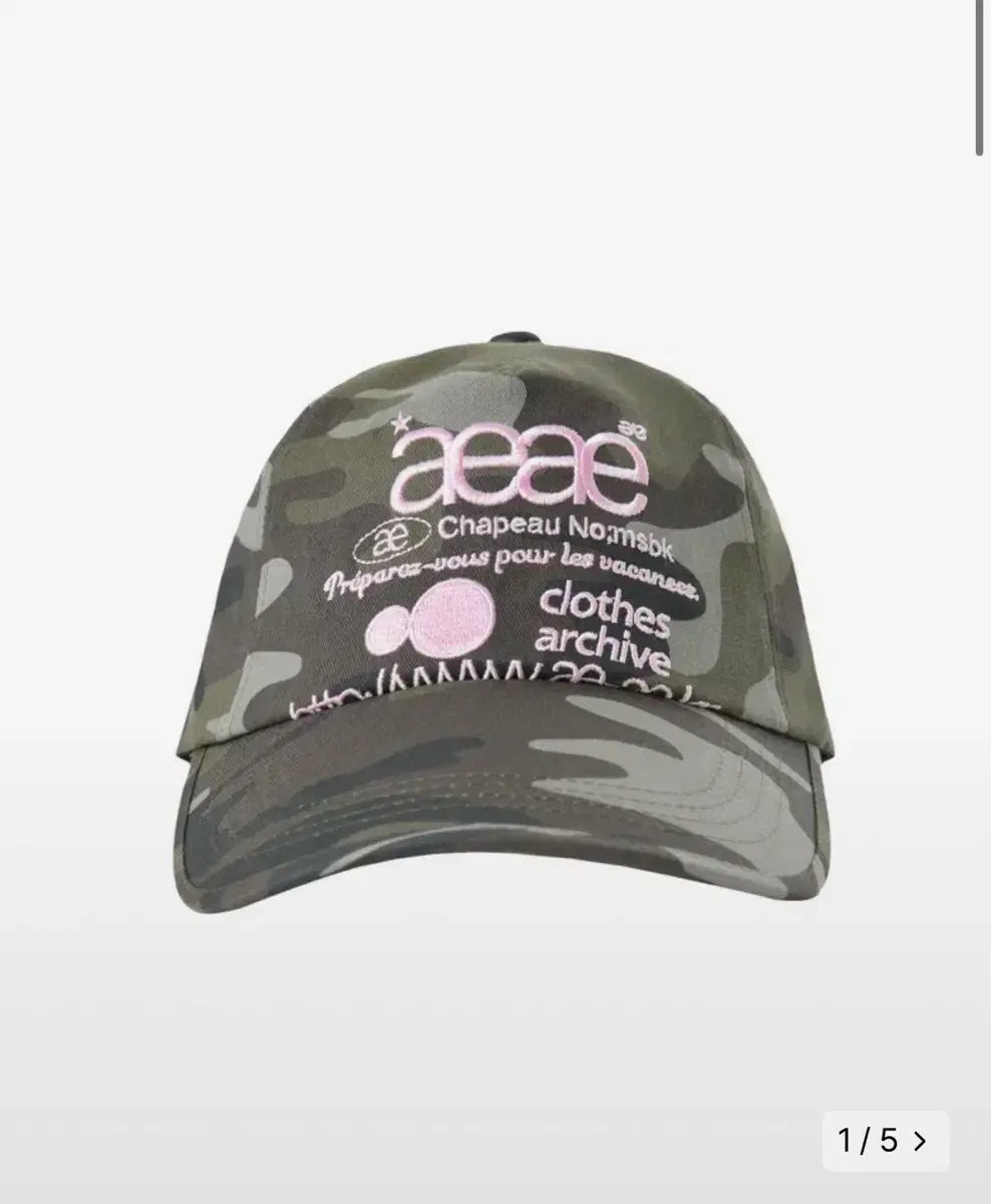 aeae web logo camo 5 pannel cap 캡모자